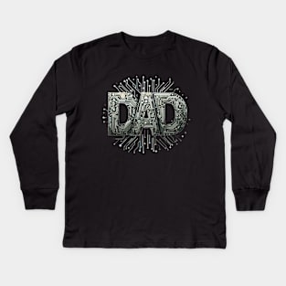 Cool and Stylish Tech Gift for Father Kids Long Sleeve T-Shirt